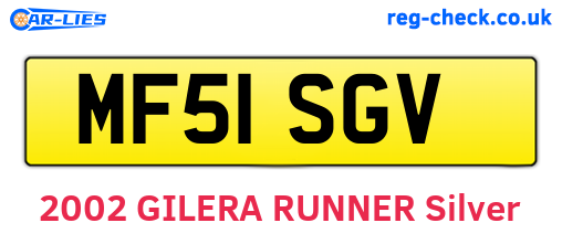 MF51SGV are the vehicle registration plates.