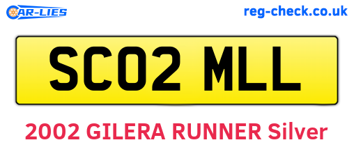SC02MLL are the vehicle registration plates.