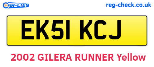 EK51KCJ are the vehicle registration plates.