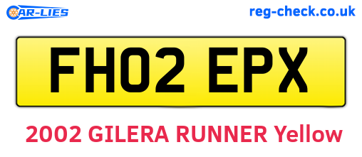 FH02EPX are the vehicle registration plates.