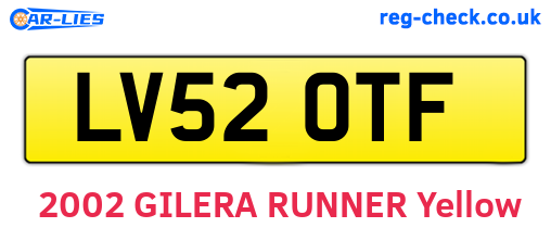 LV52OTF are the vehicle registration plates.