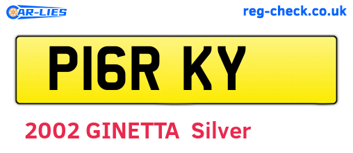 P16RKY are the vehicle registration plates.