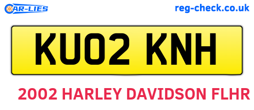KU02KNH are the vehicle registration plates.