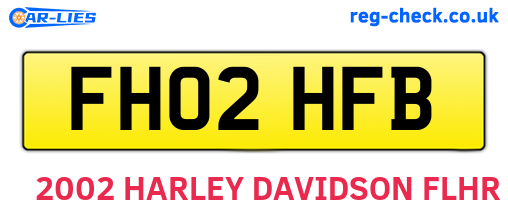FH02HFB are the vehicle registration plates.