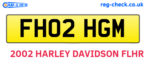 FH02HGM are the vehicle registration plates.
