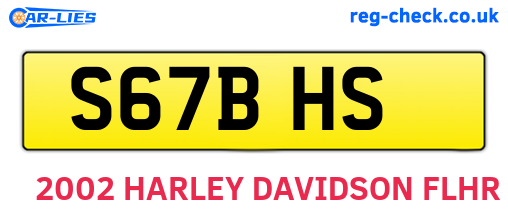 S67BHS are the vehicle registration plates.