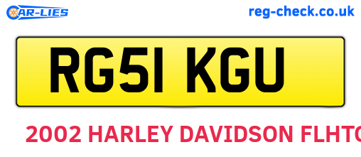 RG51KGU are the vehicle registration plates.