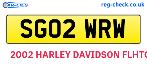 SG02WRW are the vehicle registration plates.