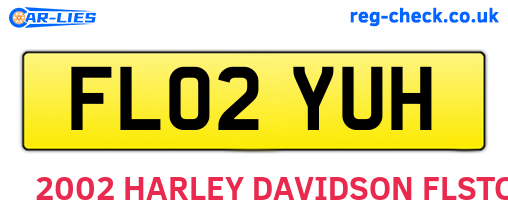 FL02YUH are the vehicle registration plates.