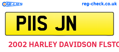 P11SJN are the vehicle registration plates.