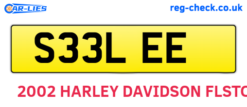 S33LEE are the vehicle registration plates.