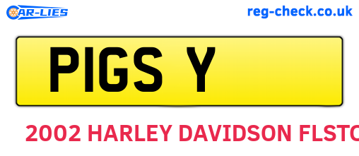 P1GSY are the vehicle registration plates.