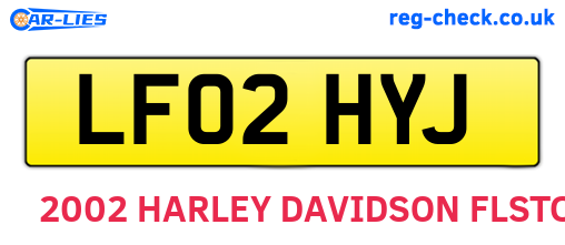 LF02HYJ are the vehicle registration plates.