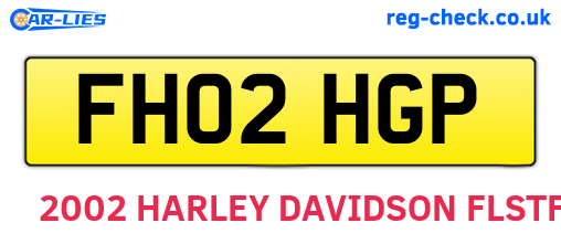 FH02HGP are the vehicle registration plates.