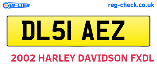 DL51AEZ are the vehicle registration plates.