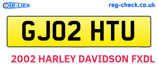 GJ02HTU are the vehicle registration plates.