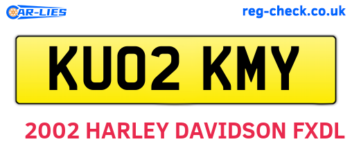 KU02KMY are the vehicle registration plates.
