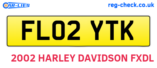 FL02YTK are the vehicle registration plates.