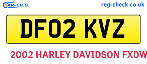 DF02KVZ are the vehicle registration plates.