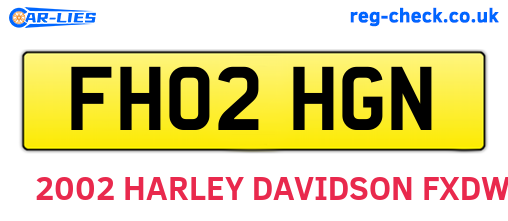 FH02HGN are the vehicle registration plates.
