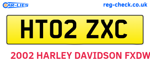 HT02ZXC are the vehicle registration plates.