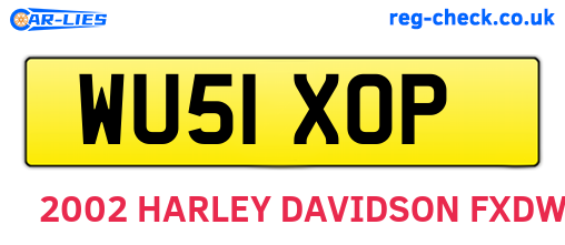 WU51XOP are the vehicle registration plates.
