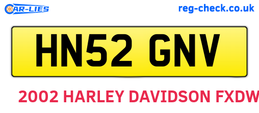 HN52GNV are the vehicle registration plates.