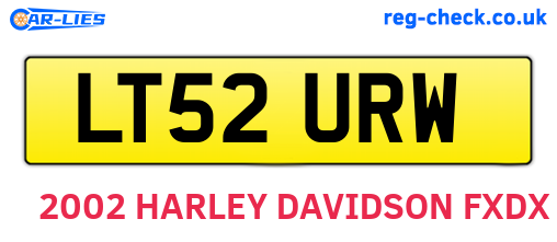 LT52URW are the vehicle registration plates.