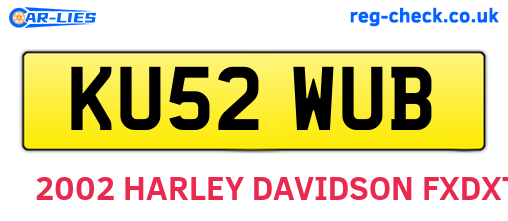 KU52WUB are the vehicle registration plates.