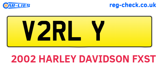 V2RLY are the vehicle registration plates.