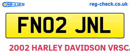 FN02JNL are the vehicle registration plates.