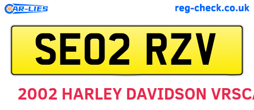 SE02RZV are the vehicle registration plates.