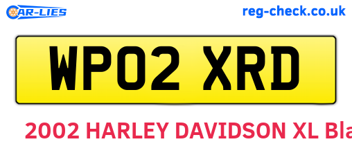 WP02XRD are the vehicle registration plates.