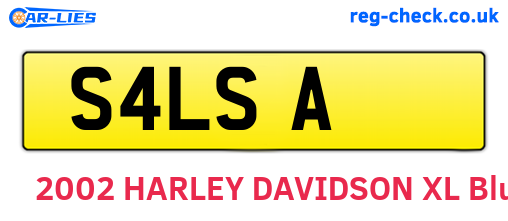S4LSA are the vehicle registration plates.