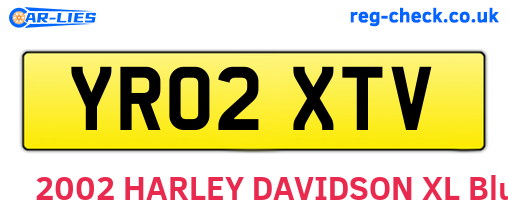 YR02XTV are the vehicle registration plates.