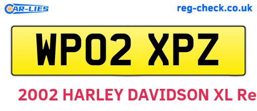 WP02XPZ are the vehicle registration plates.