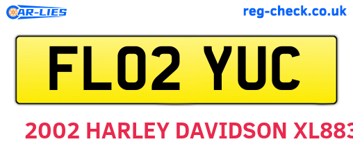 FL02YUC are the vehicle registration plates.
