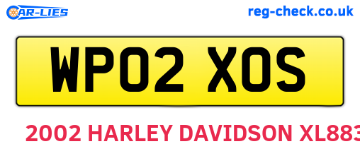 WP02XOS are the vehicle registration plates.