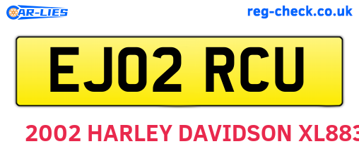 EJ02RCU are the vehicle registration plates.