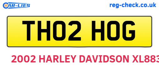 TH02HOG are the vehicle registration plates.