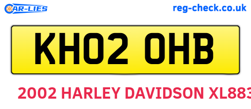 KH02OHB are the vehicle registration plates.