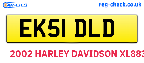 EK51DLD are the vehicle registration plates.