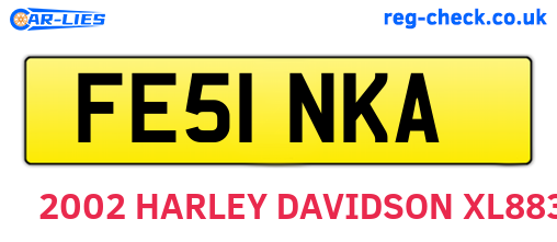 FE51NKA are the vehicle registration plates.