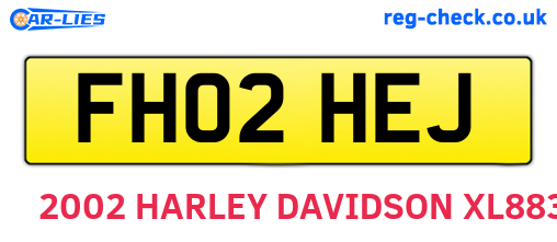 FH02HEJ are the vehicle registration plates.