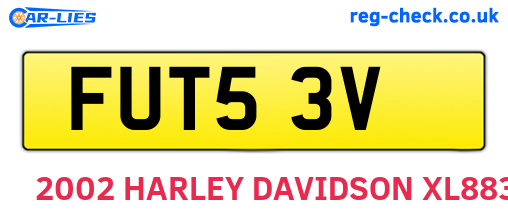 FUT53V are the vehicle registration plates.