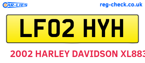 LF02HYH are the vehicle registration plates.