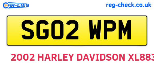 SG02WPM are the vehicle registration plates.