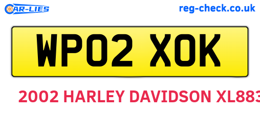 WP02XOK are the vehicle registration plates.