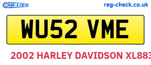 WU52VME are the vehicle registration plates.