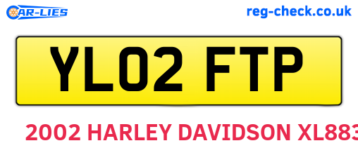 YL02FTP are the vehicle registration plates.